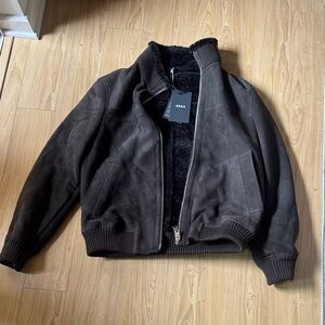 NWT Arma AREK | Shearling Suede Jacket in Iron